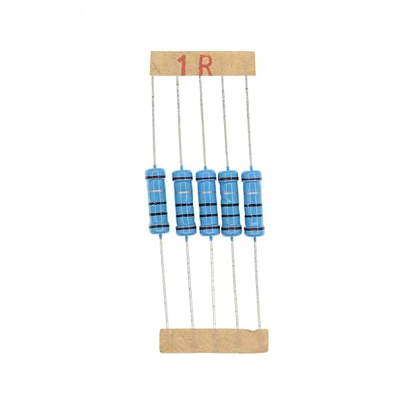 HUABAN 50PCS 2 Watts 1R0 1.0 Ohm 1% Metal Film Resistor for Reliable Circuit Performance