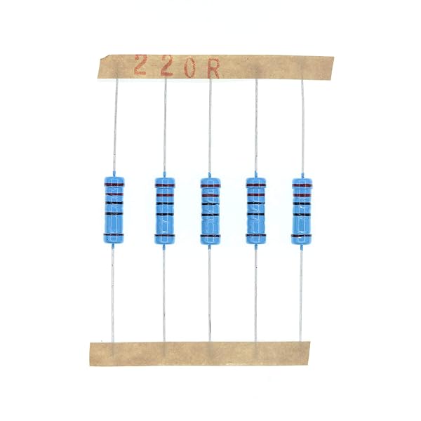 HUABAN HUABAN 50PCS 2 Watts 220 Ohm 1% Metal Film Resistors for Reliable Electronic Projects