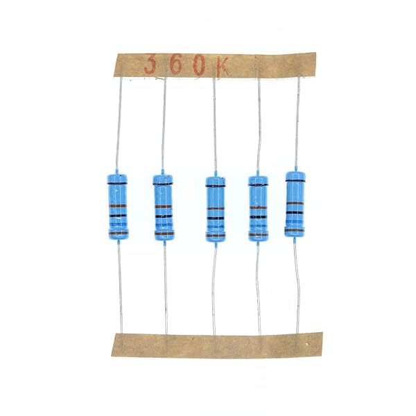 HUABAN 50PCS 2 Watts 360K Ohm 1% Metal Film Resistor for Reliable Electronic Projects