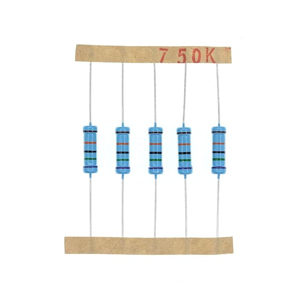 HUABAN HUABAN 50PCS 2 Watts 750K Ohm 1% Metal Film Resistor for Reliable Electronic Projects
