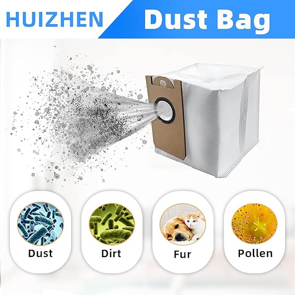 HUIZHEN Replacement Parts Kit for HONITURE Q6 Pro, for Laresar L6 Pro, for AIRROBO T10+, for Neabot N2 Robot Vacuum Accessories,2 Main Brush, 4 Side - Image 7