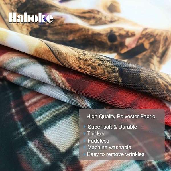 Haboke 7x5ft Christmas Fireplace Backdrop - Perfect for Holiday Photography & Xmas Party Decor - Image 9