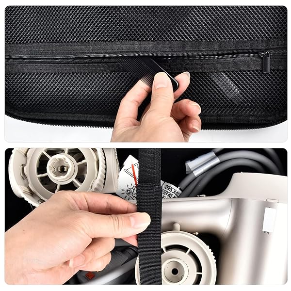 Hair Dryer Case for Shark HD112BRN and HD331 HyperAIR IQ 2-in-1 Concentrator, Storage Pouch for Dyson Shark Flexstyle Styler Attachments and Clips, - Image 3