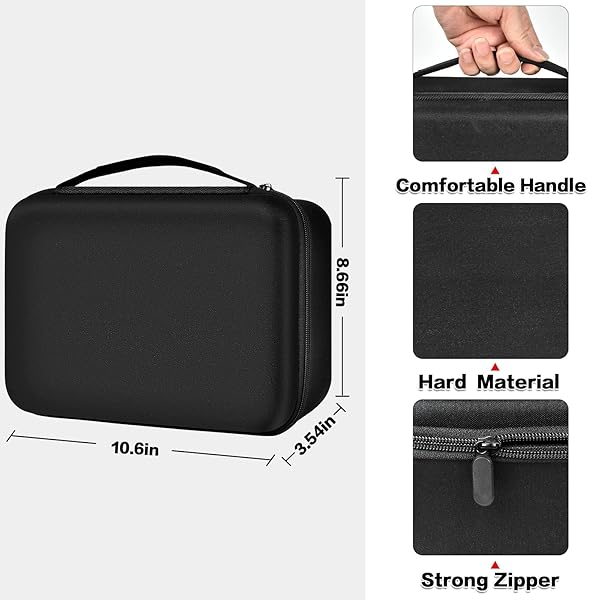 Hair Dryer Case for Shark HD112BRN and HD331 HyperAIR IQ 2-in-1 Concentrator, Storage Pouch for Dyson Shark Flexstyle Styler Attachments and Clips, - Image 4