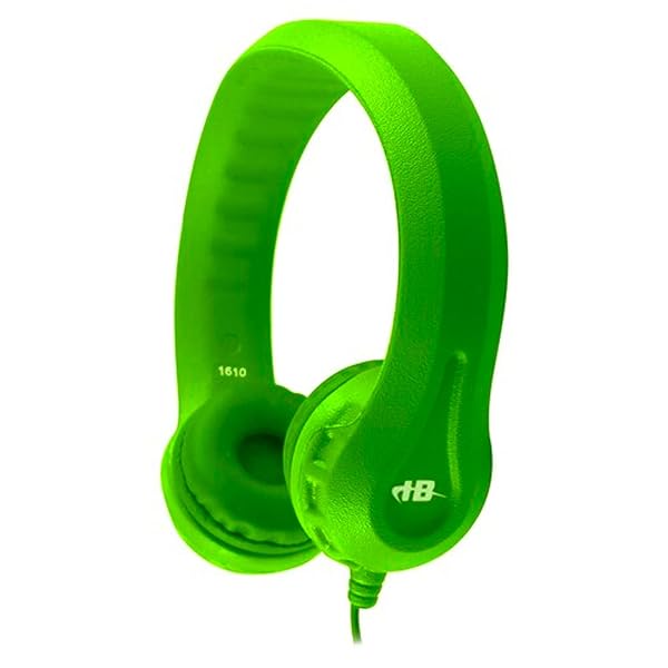 Hamilton Buhl Flex-Phones Durable Foam Headphones in Green for Comfortable Listening and Learning