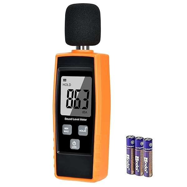 V·RESOURCING V-Resourcing Hand-Held Sound Level Meter: Accurate 30-130 dB Noise Tester with Backlight LCD for Indoor/Outdoor Use