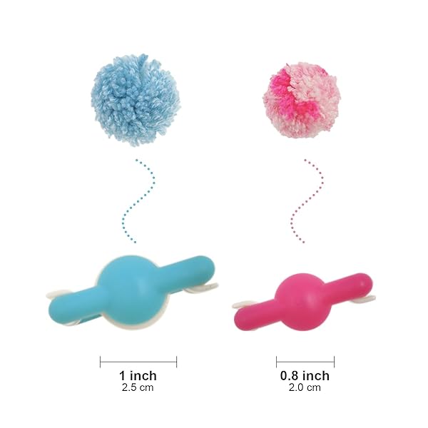 Hand U Journey Pom-Pom Maker Set: 6 Sizes for DIY Wool Yarn Crafts - Perfect for Kids & Adults! - Image 3