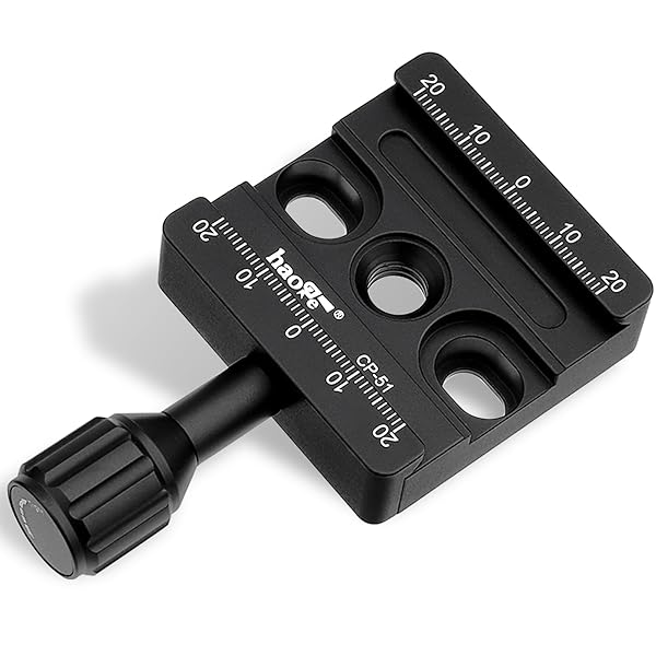 Haoge CP-51L 50mm Screw Knob Clamp Adapter Mount Long Arm Quick Release QR Plate for Camera Tripod Ballhead Monopod Fit Arca Swiss