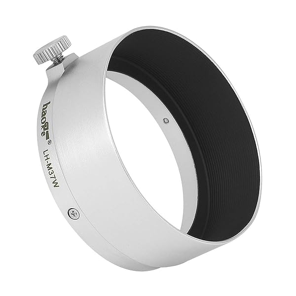 Haoge LH-M37W Metal Lens Hood for Leica Elmar and Summaron Lenses 36mm Outside Size Silver
