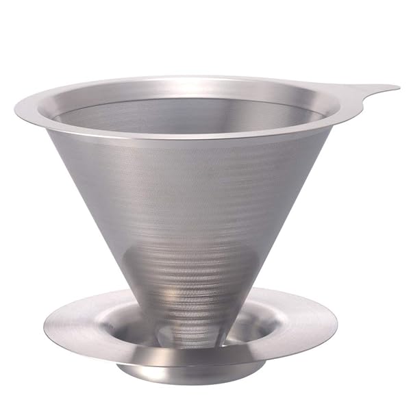 Hario Double Mesh Metal Dripper Size 02 Silver for Perfect Coffee Brewing