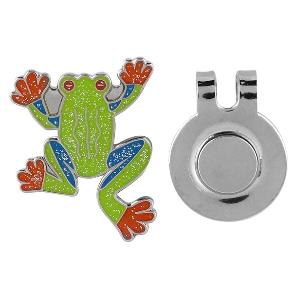 Adorable Frog Hat Clip: Magnetic Mini Ball Marker for Golf Visors & Training Accessories - Image 3