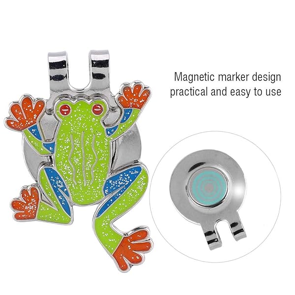Adorable Frog Hat Clip: Magnetic Mini Ball Marker for Golf Visors & Training Accessories - Image 5