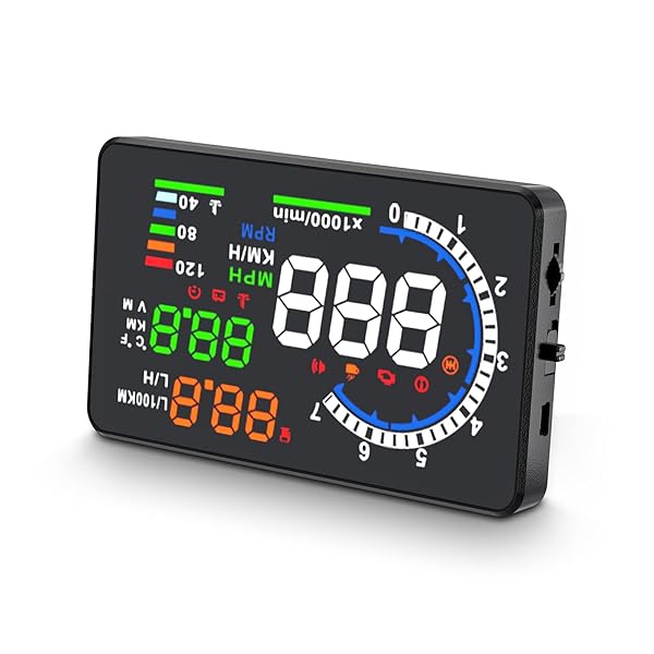 Revolutionary Car HUD P8: OBDII & GPS Dual System for A-Pillar Installation
