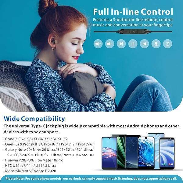 Buy Hearprotek Sleep Earbuds - 2 Pairs USB C Noise Isolation Earphones for Sleeping, Snoring & Travel - Ideal for Android Phones - Image 7