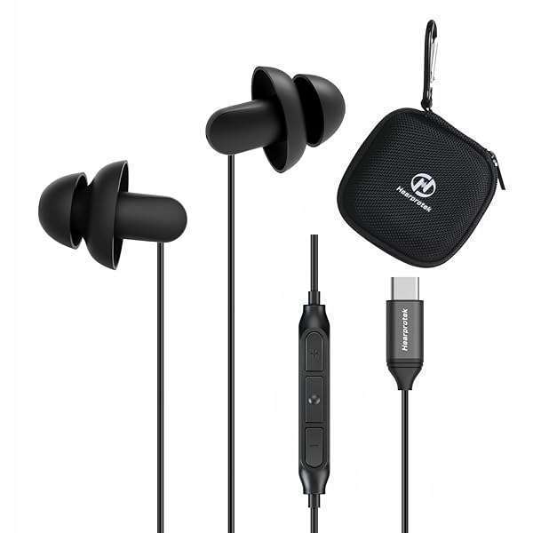 Buy Hearprotek Sleep Earbuds - 2 Pairs USB C Noise Isolation Earphones for Sleeping, Snoring & Travel - Ideal for Android Phones