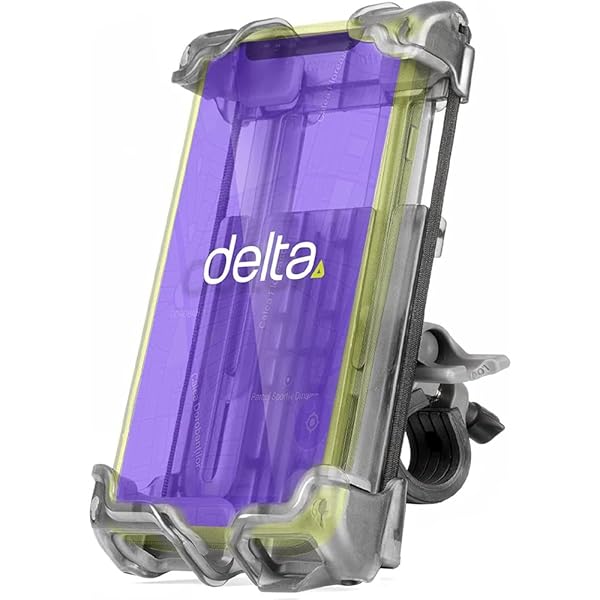 Hefty Bike Phone Mount by Delta Cycle Universal Smartphone Holder for Any Handlebar Fits All Phones Hands-Free Access On The Go