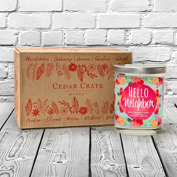 Hello Neighbor Housewarming Gifts New Home Candle for Women Men Couples Apartment Decor Ideas Handmade in USA - Image 2