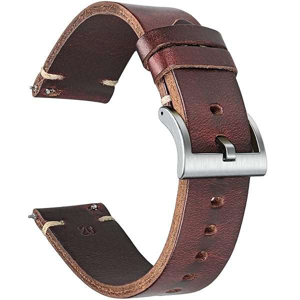 Premium Horween Leather Watch Bands for Men - Quick Release Vintage Straps (18-24mm) | Handmade Quality - Image 3