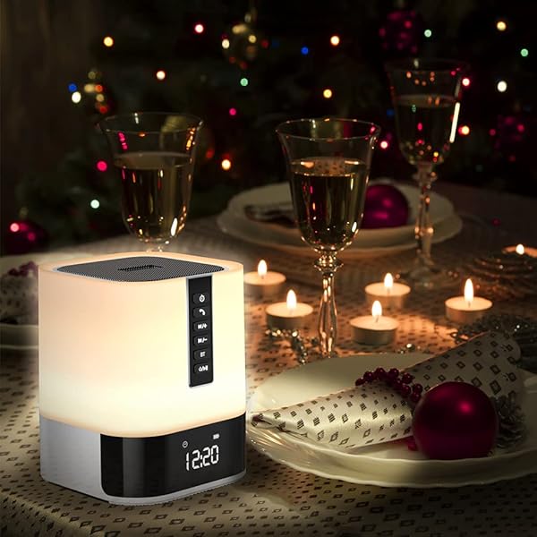5-in-1 Hetyre Night Light Bluetooth Speaker: Dimmable Bedside Lamp & Alarm Clock - Perfect Gift for Teens 10-14! - Image 11