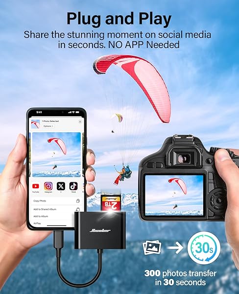 Hicober USB C to SD Card Reader: 2TB Adapter for MacBook, Android, Windows & More - Image 6