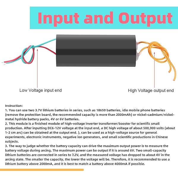 High Voltage Generator Module: DC6-12V to 1000kV Boost Power for Electric Arc Applications - Image 5