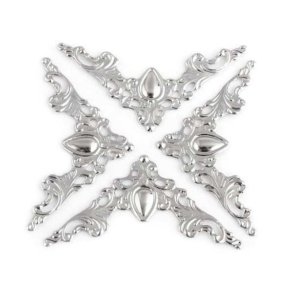 20pcs Antique Metal Corner Protectors for Furniture & Jewelry Boxes - Hilitand Silver White Decorative Corners - Image 2