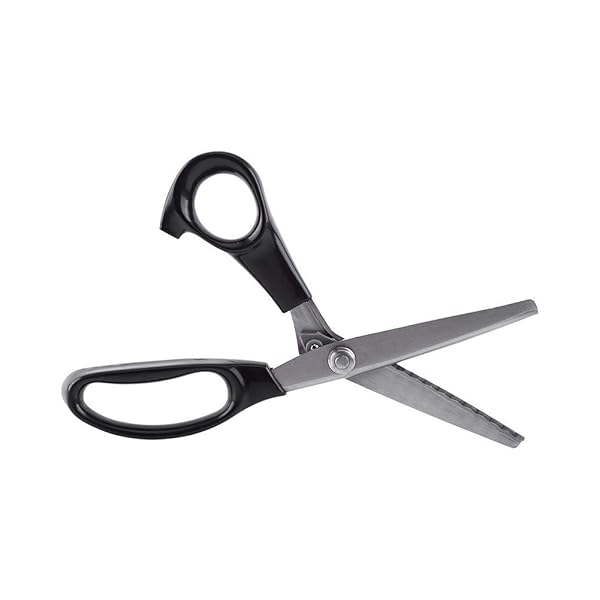 Hilitand Zig Zag Sewing Scissors: 5mm Fabric Pinking Shears for Perfect Decorative Edges