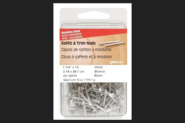 "Buy Hillman 1-1/4" L Soffit & Trim Stainless Steel Nails - Smooth Shank Flat for Durable Home Projects"