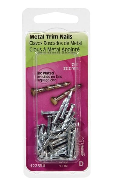 Buy Hillman 7/8 in. L Trim Zinc-Plated Steel Nail - Spiral Shank Flat for Durable Fastening