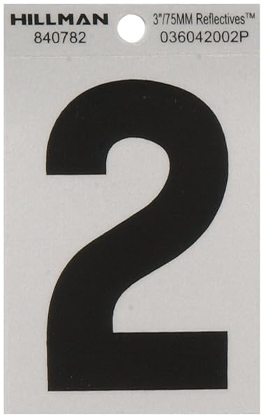 Hillman "Buy Hillman 840782 3" Reflective Poly-Film Adhesive Number 2 - Black & Silver for Easy Visibility"