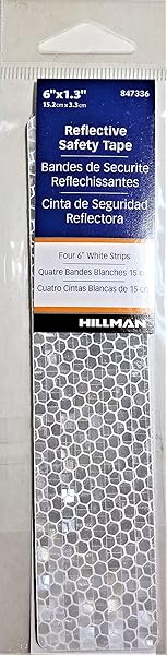 Buy Hillman Reflective Safety Tape - White 4-Pack for Enhanced Visibility & Safety