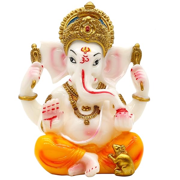 Buy Hindu Lord Ganesha Idol - Perfect Diwali Gifts & Home Temple Decor for Pooja, Weddings & Yoga Rooms - Image 2
