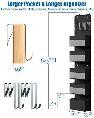 Maximize Space with Hioya Over Door Organizer: 6 Shelf RV & Bathroom Storage Solution - Image 9