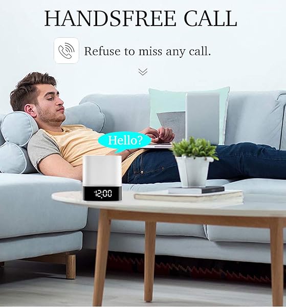 HoaBoly Bluetooth Night Light Speaker: Color Changing Alarm Clock & MP3 Player for Kids - Touch Sensor & AUX-in Support - Image 7