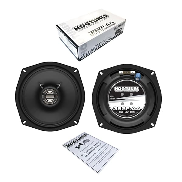 "Upgrade Your Ride: Hogtunes 352F-AA 5.25" Front Speakers for 1998-2013 Harley-Davidson Motorcycles"