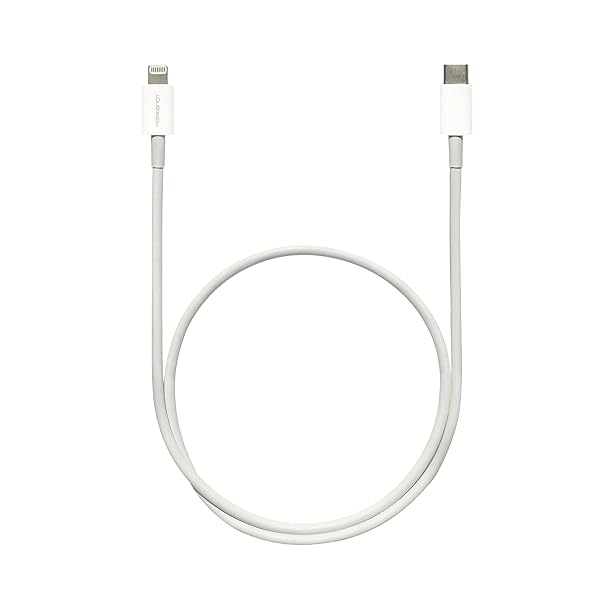 HomeSpot 2ft Short Lightning Cable Apple MFi Certified USB C to Lightning for iPhone 13 12 Pro Max AirPods MacBook iPad White 1 Pack