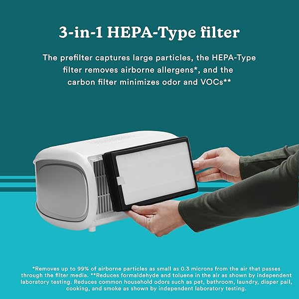 Top-Rated Homedics TotalClean Desktop Air Purifier: 360-Degree HEPA Filter for Small Rooms, Home Office & Bedroom - Image 7