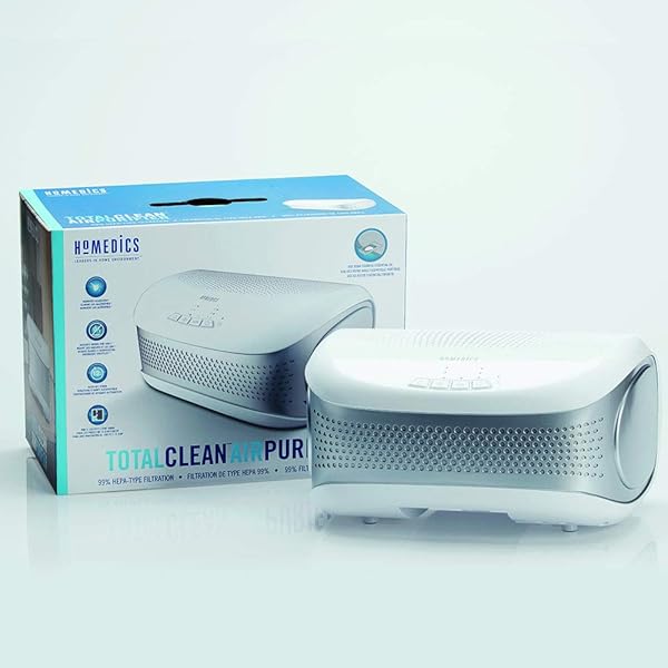 Top-Rated Homedics TotalClean Desktop Air Purifier: 360-Degree HEPA Filter for Small Rooms, Home Office & Bedroom - Image 10
