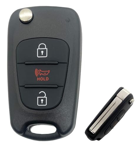 Horande Uncut Folding Keyless Entry Remote Control Key Fob Case Cover for 2011-2013 Kia Soul Sportage 2PCS - Image 3