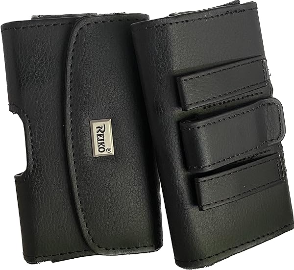 Horizontal Leather Case for Consumer Cellular Doro Phone Easy 626 - Magnetic Closure, Belt Clip & Loops