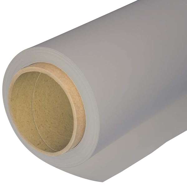 HUAMEI Huamei 53-Inch Seamless Photography Background Paper - 16 Feet Pursuit Grey Backdrop for Stunning Photos