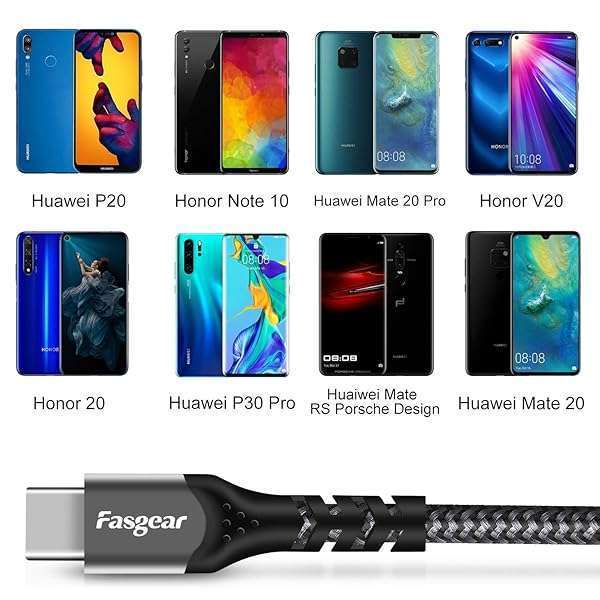 40W Huawei Supercharge USB C Cable 6ft - Fast 5A Charging for P40, P30, Mate 40/30/20, Honor Play & More - Image 8