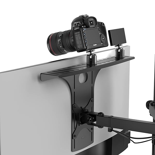 HumanCentric DSLR Monitor Mount: Versatile Camera Shelf for Desk, VESA Arm & Tripod Replacement - Image 2