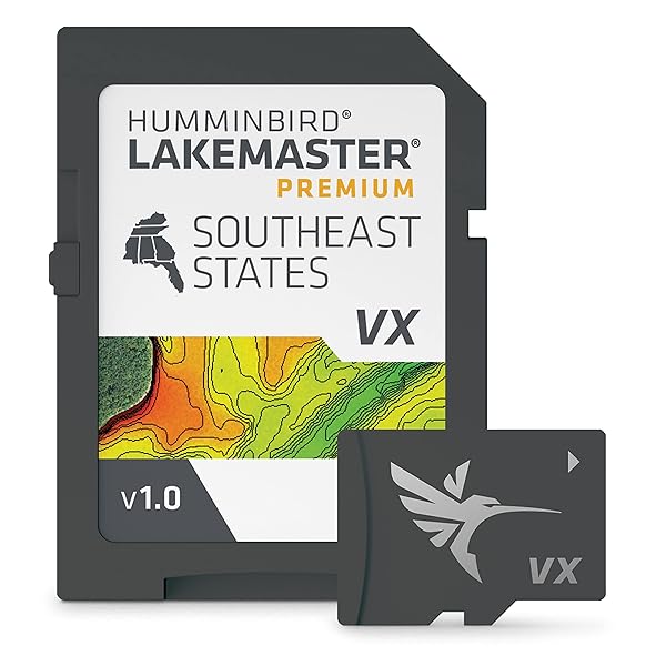 Humminbird 602008-1 LakeMaster Premium: Ultimate Southeast States V1 Fishing Map