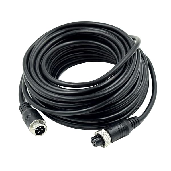 Hxchen 10M 33FT Car 4Pin Aviation Video Extension Cable for CCTV Rearview Camera Waterproof Shockproof System for Vehicles