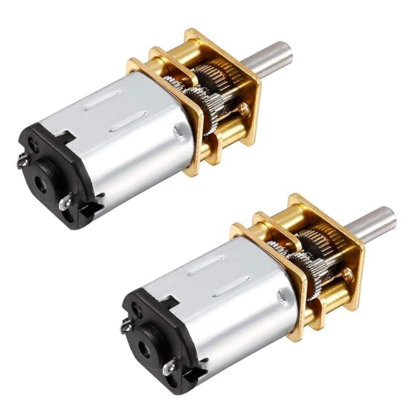 Hxchen 2Pcs DC 3V 100RPM N20 Torque Geared Gearbox Micro Electric Motor for Robotics and DIY Projects
