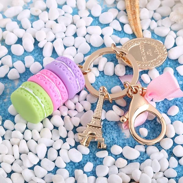 Colorful Alloy Macaroon Eiffel Tower Keychain - Adorable Bag Pendant & Car Charm Decoration - Image 6