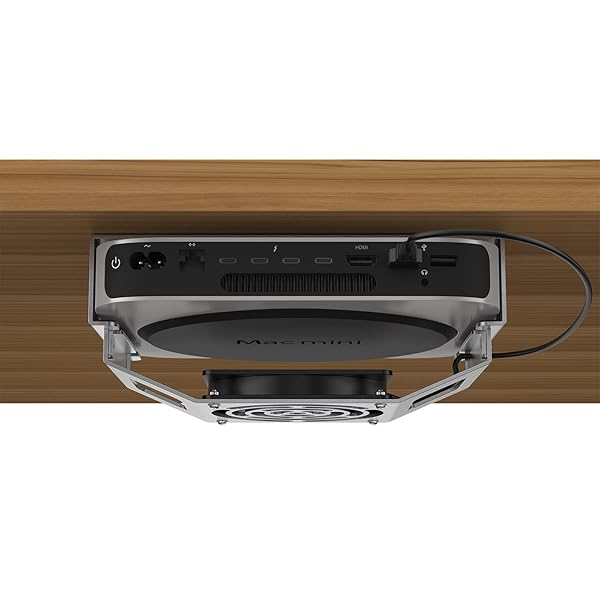 MAC Mac mini Cooling Fan Mount, IFCASE Behind Monitor, Under Desk, Wall Mount Cooling Fan Stand for Mac mini 2010 to 2023 M2, Compatible VESA Holder with