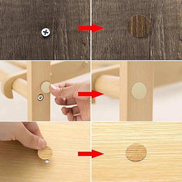 INKNOTE 648 PCS Self-Adhesive Screw Hole Covers - 12 Color PVC Dustproof Stickers for Furniture & Walls - Image 6