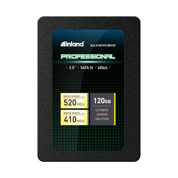 INLAND Professional 120GB SSD 3D NAND SATA III 6Gb/s 2.5 Inch Internal Solid State Drive for Fast Performance